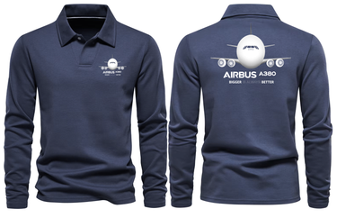 AIRBUS A380 LONG SLEEVE POLO